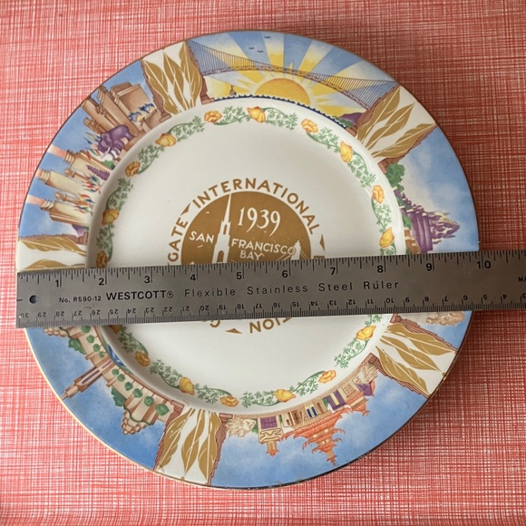 1939 World’s Fair Golden Gate Int’l Exposition Plate Homer Laughlin Art Deco - Picture 8 of 16